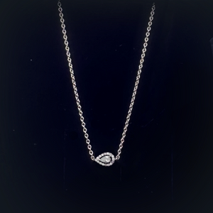 Collier Chaine solitaire avec halo